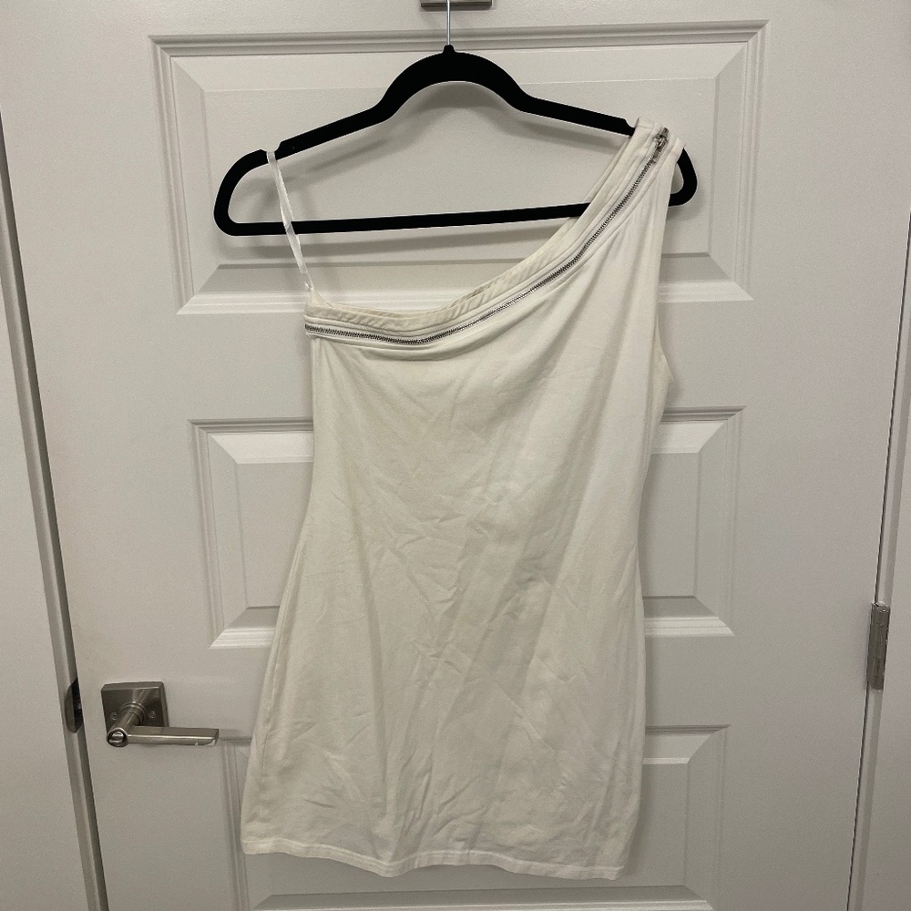 Superdown Tia White One Shoulder Fitted Mini Dress - Picture 4 of 11
